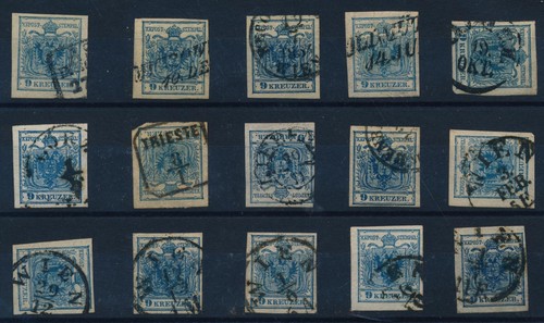österreich 1850 15marken 9kr - 1850, 15marken:9kr