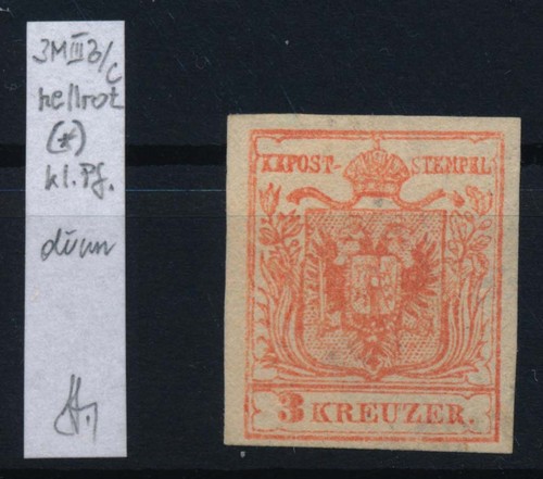 österreich 1850 3kr hellrot - Österreich,