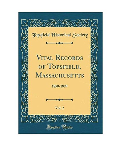 Vital records topsfield - of,