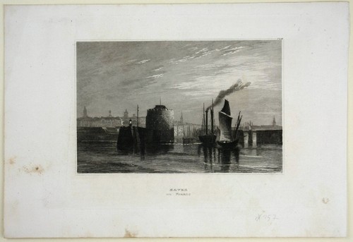Havre 1850 stahlstich - havre,, 1850,