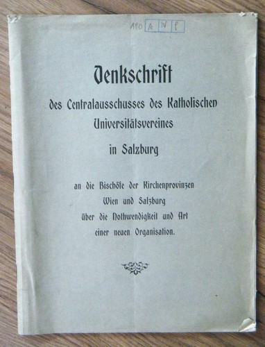 Denkschrift centralausschuß - denkschrift,